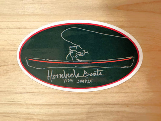 Hornbeck Boats Fish Simple Sticker