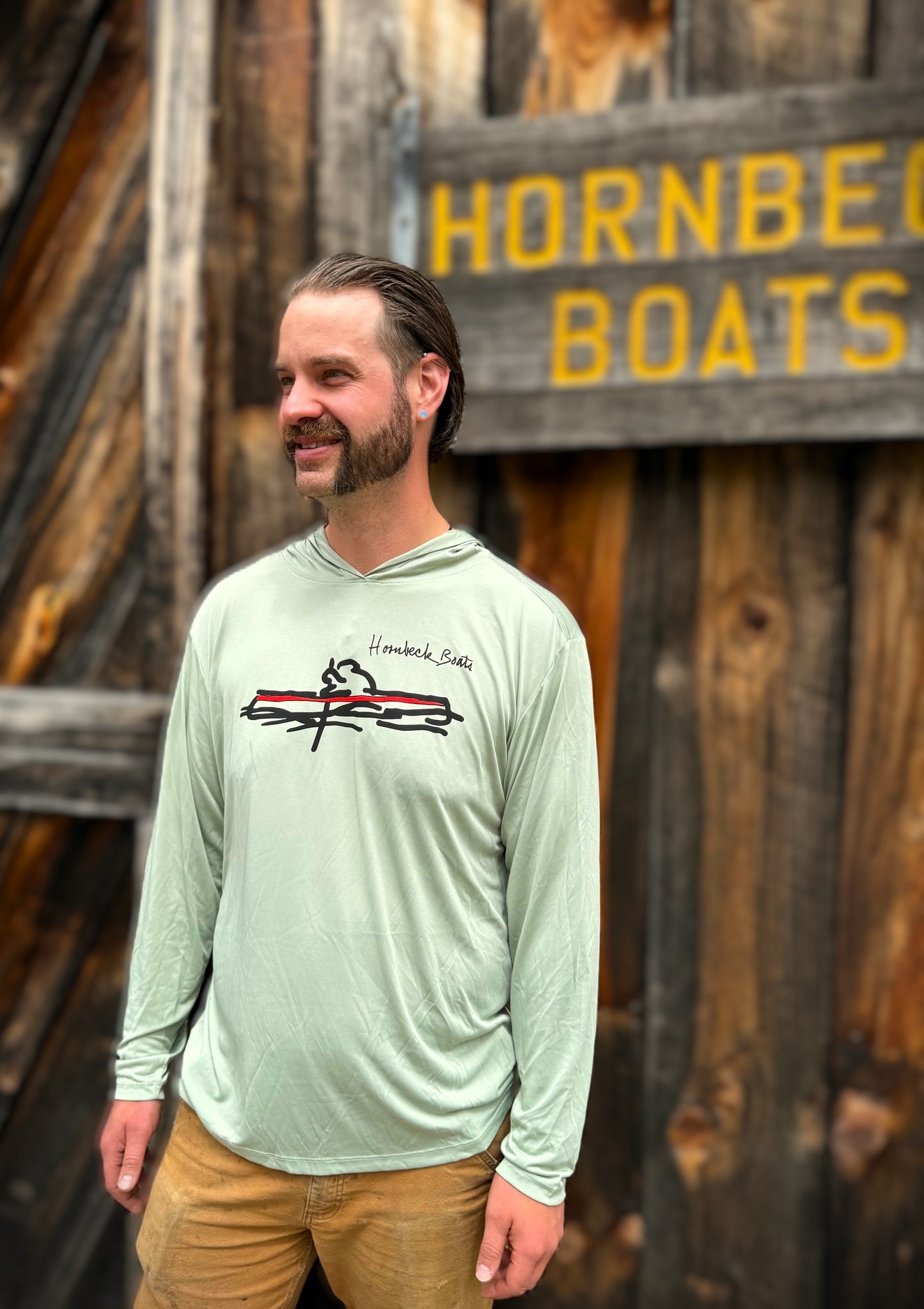 Hornbeck Boats Logo Sun Shirt