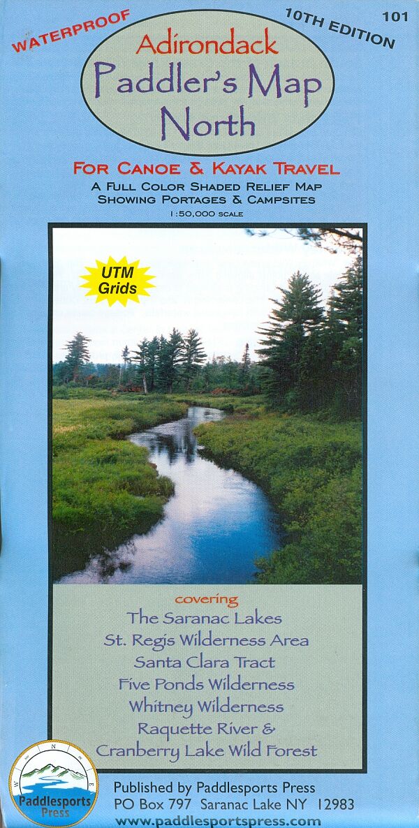 Adirondack Paddler's Map - North