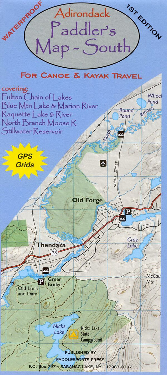 Adirondack Paddler's Map - South