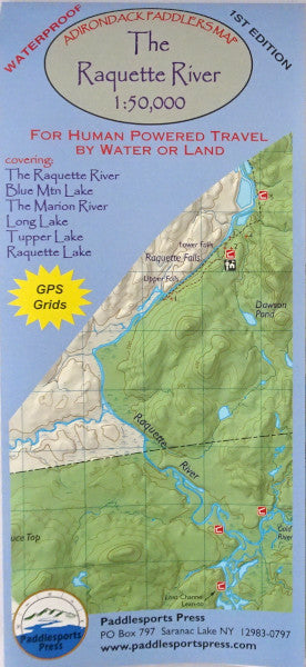 Adirondack Paddler's Map - Raquette River