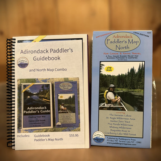 Adirondack Paddler's Guidebook & North Map Combo