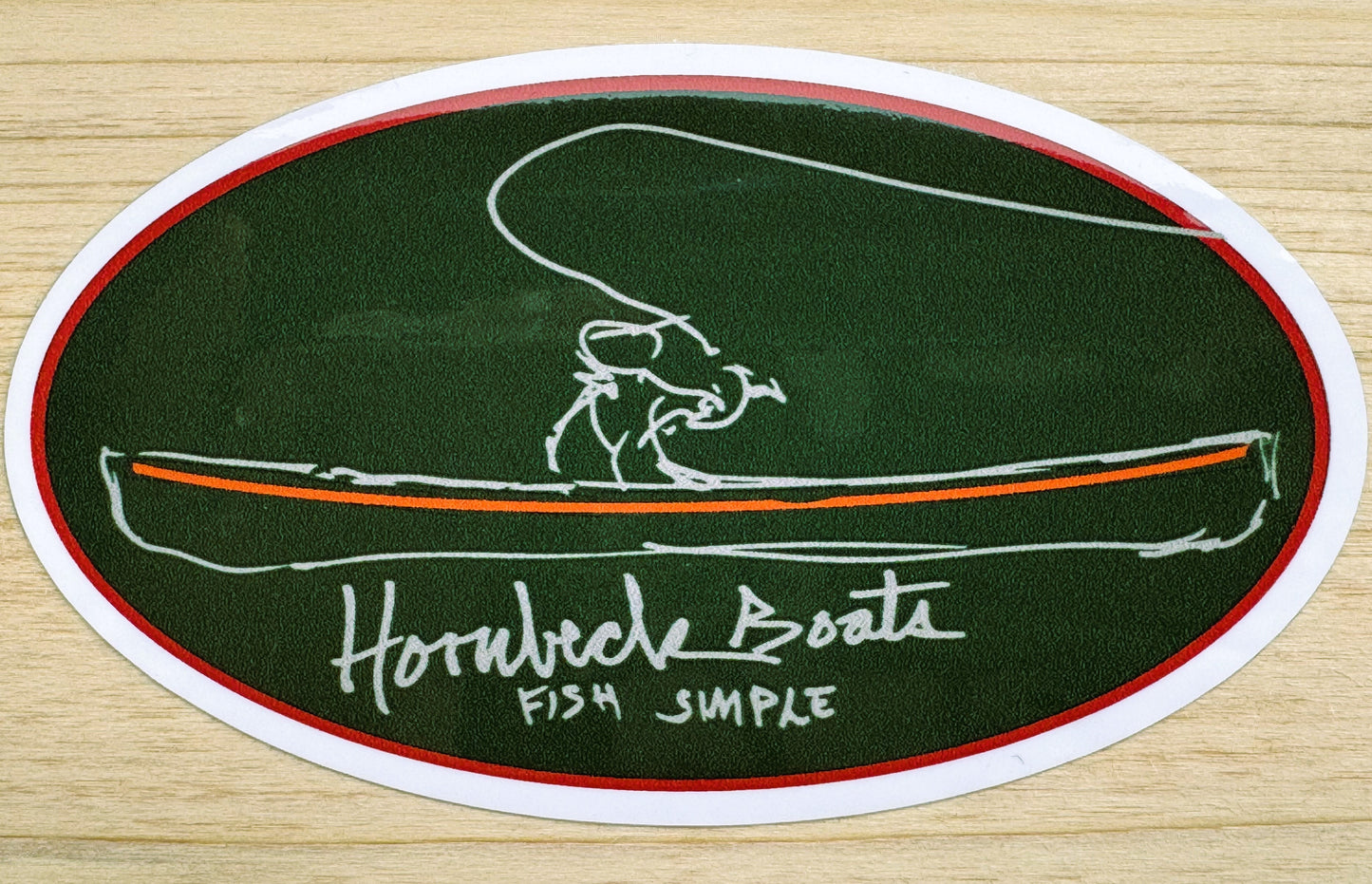 Hornbeck Boats Fish Simple Sticker